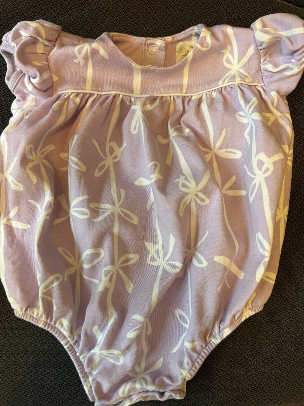 THE BEAUFORT BONNET COMPANY Baby Girl Lavender and White Romper